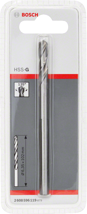 ดอกสว่านนำร่อง Bosch HSS-G ขนาด 6.35 มม. สำหรับการเจาะที่แม่นยำ