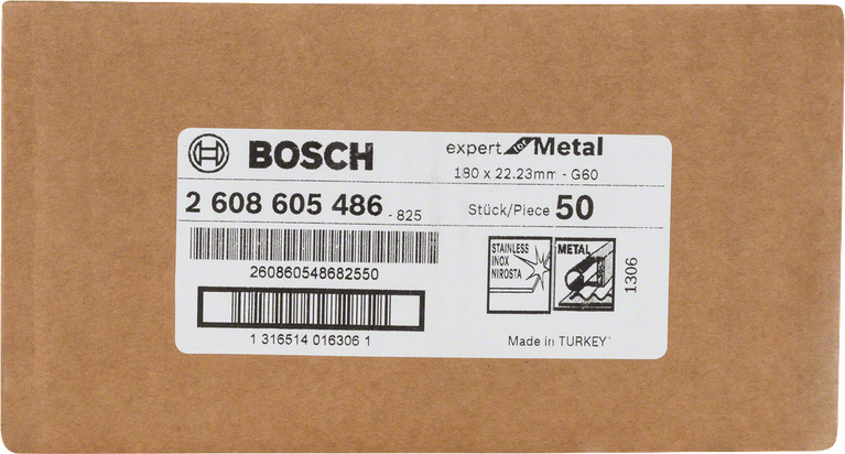 แผ่นขัดไฟเบอร์ Bosch R444 ผู้เชี่ยวชาญ สำหรับโลหะ 190×22.23มม.