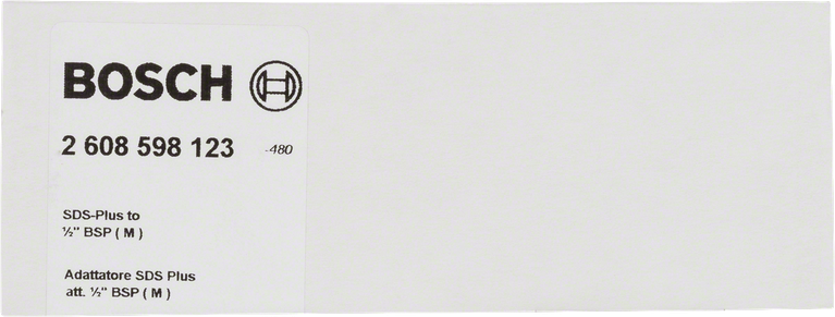 บรรจุภัณฑ์อะแดปเตอร์ Bosch SDS-plus ถึง 1/2″ BSP.