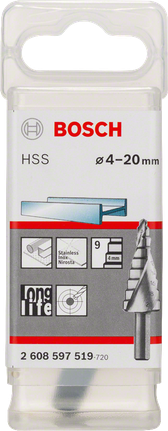 ดอกสว่านเจาะขั้นบันได Bosch HSS 4–20 มม.