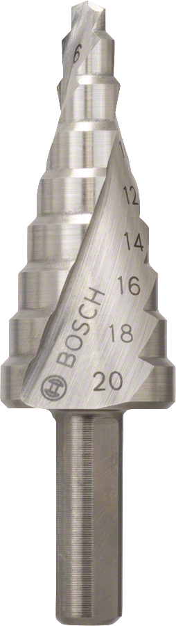 ดอกสว่านขั้นบันได Bosch HSS ขนาดเส้นผ่านศูนย์กลาง 4-20 มม.
