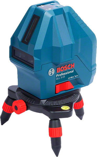 เครื่องมือวัดระดับเลเซอร์ Bosch GLL 3-15 พร้อมฐานขาตั้งกล้อง.