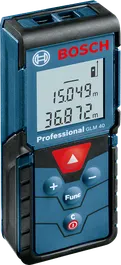 เครื่องวัดระยะเลเซอร์ Bosch GLM 40 อ่านระยะทางแบบดิจิตอล.