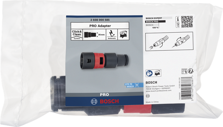อะแด็ปเตอร์เครื่องมือไฟฟ้า อะแดปเตอร์ Bosch PRO สำหรับดูดฝุ่น เส้นผ่านศูนย์กลาง 22 หรือ 35 มม.