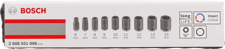 ชุด Bosch 9 ชิ้น 6–14 มม.