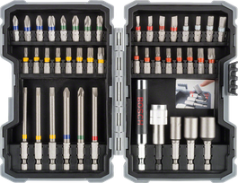 ชุดดอกไขควงกระแทก Bosch 43 ชิ้น พร้อมดอกไขควงที่มีรหัสสี.