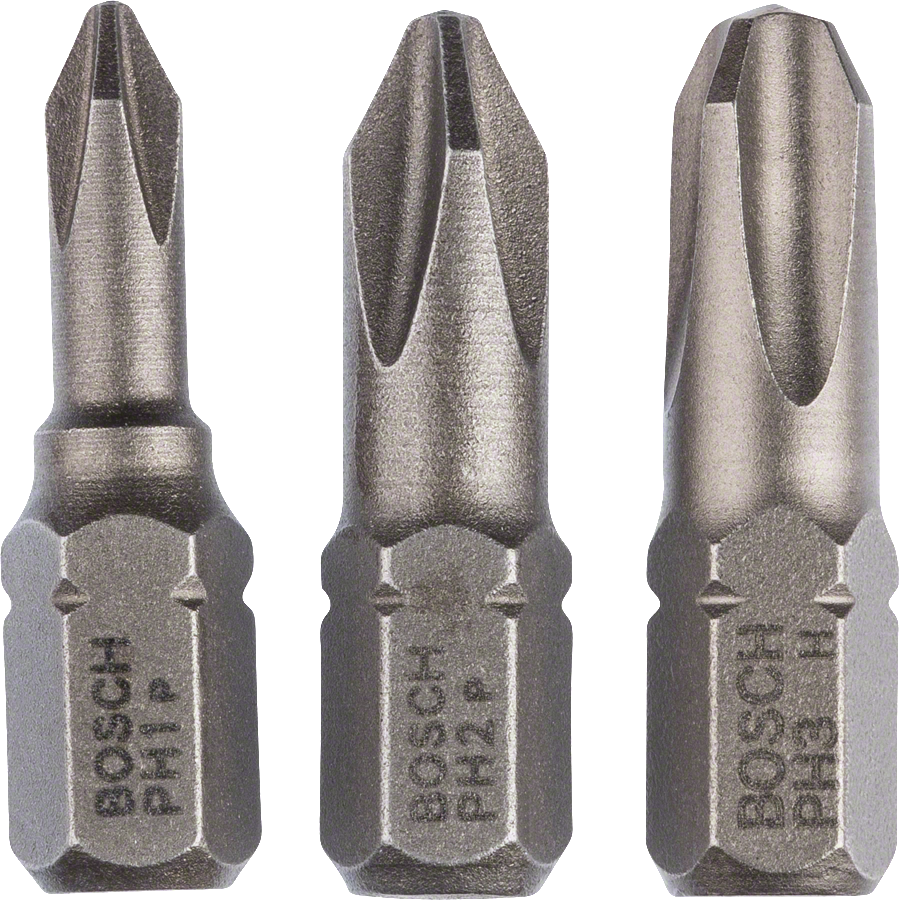 ชุดไขควง Bosch 3 ชิ้น PH1 PH2 PH3 Extra Hard.
