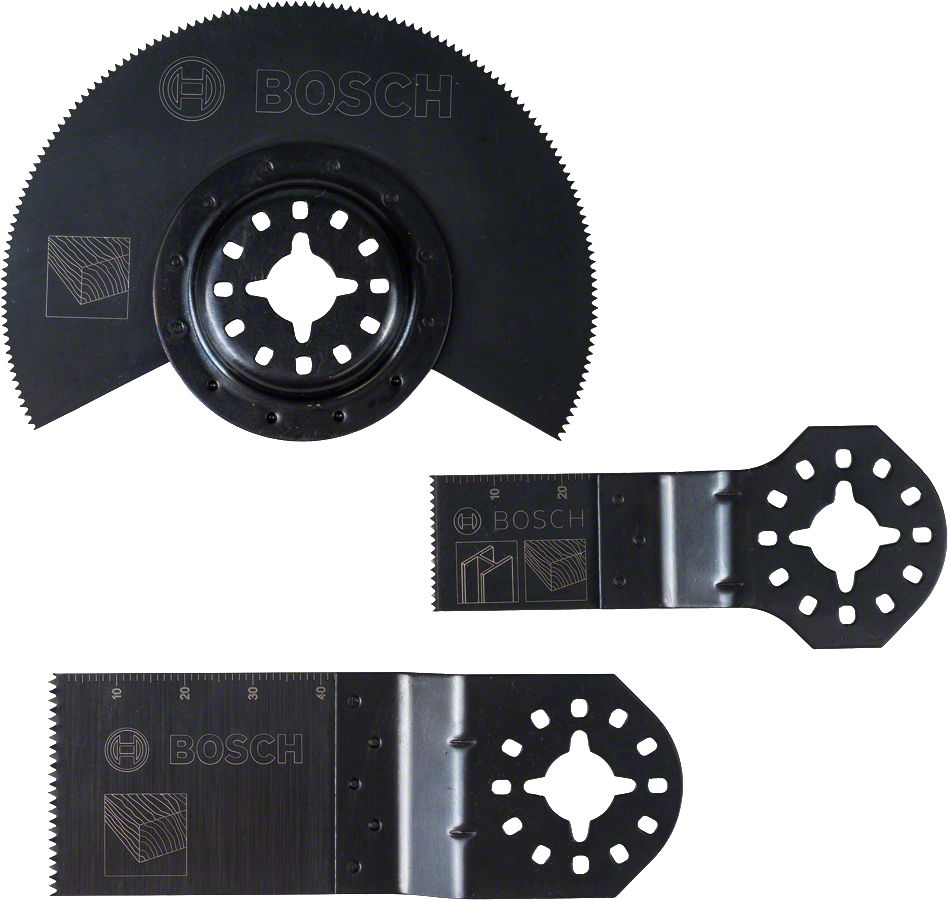 ชุดใบเลื่อยไม้พื้นฐาน 3 ชิ้น สำหรับเครื่องมืออเนกประสงค์ Bosch