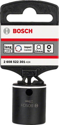 ลูกบล็อกกระแทก Bosch 19 มม. 3/8 นิ้ว.