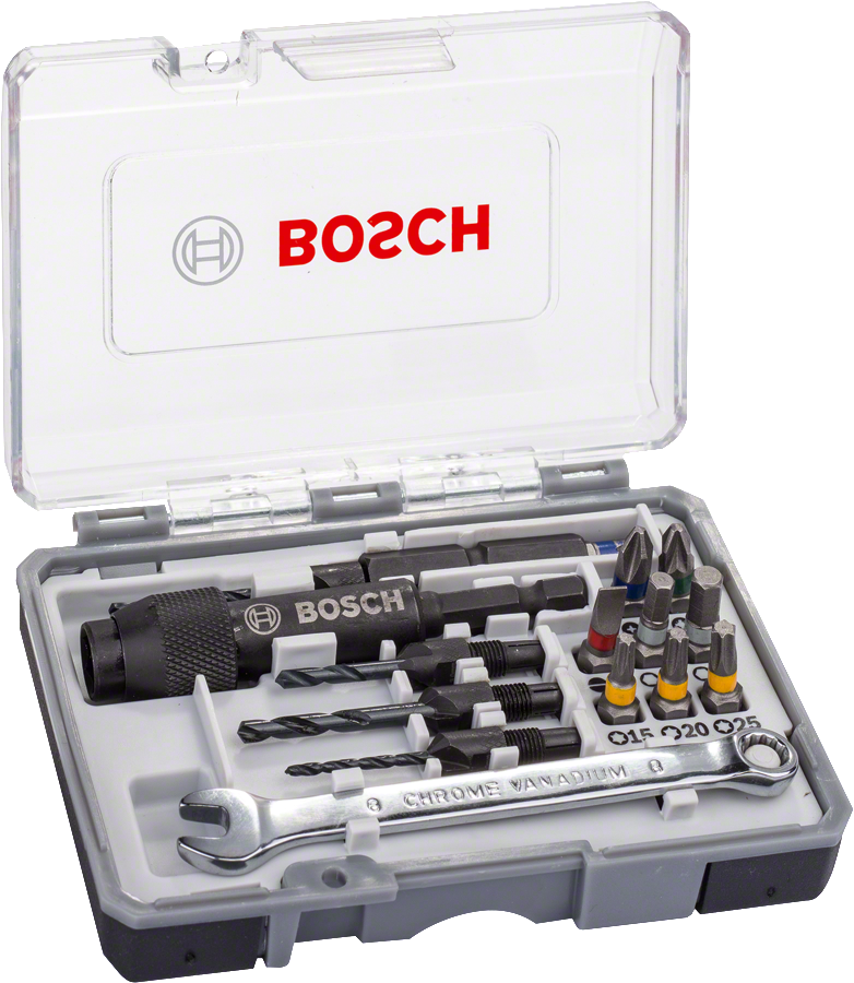 ชุดไขควงเจาะและไขว่ Bosch 20 ชิ้นในกล่อง.