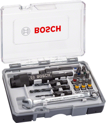ชุดไขควงเจาะและไขว่ Bosch 20 ชิ้นในกล่อง.