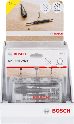 ชุดดอกสว่านและดอกขับ Bosch 20 ชิ้น.