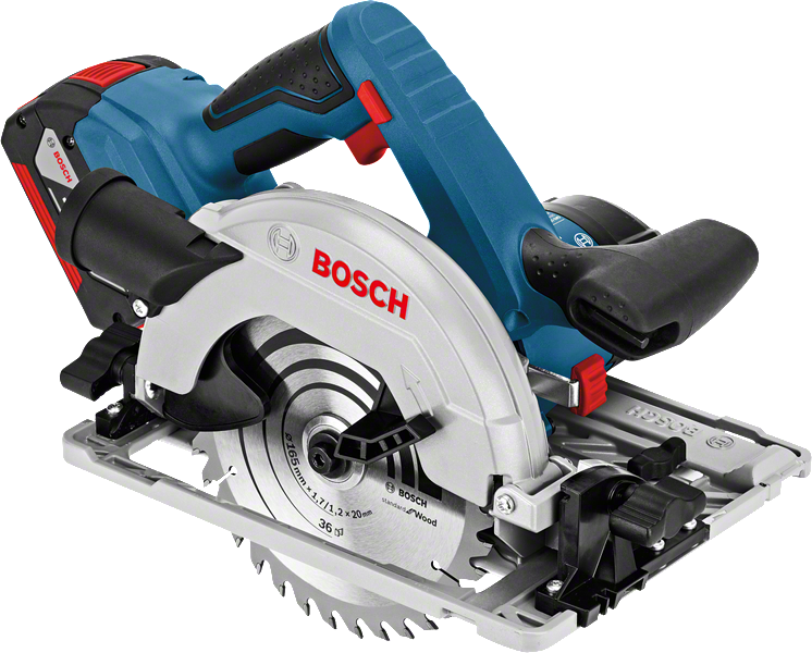 Bosch GKS 18 V-LI เลื่อยวงเดือนไร้สายสำหรับตัดไม้.