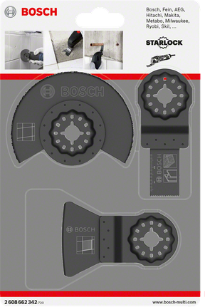 ชุดกระเบื้องพื้นฐาน 3 ชิ้น ชุดกระเบื้องพื้นฐาน 3 ชิ้น Bosch รุ่น Starlock.