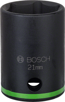 ลูกบ๊อกซ์กระแทก Bosch 21 มม. มีเครื่องหมายสีเขียว.