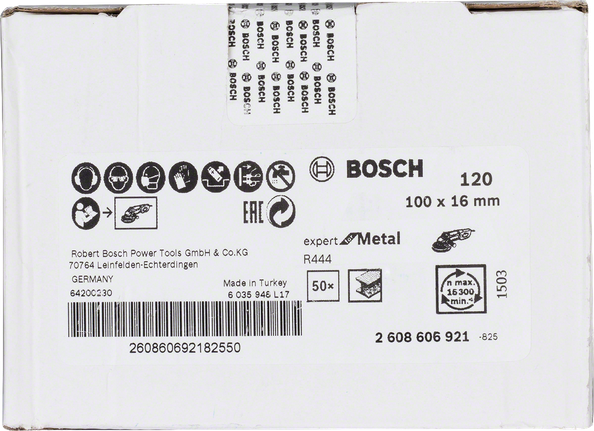 แผ่นขัดไฟเบอร์ Bosch R444 100×16 มม.