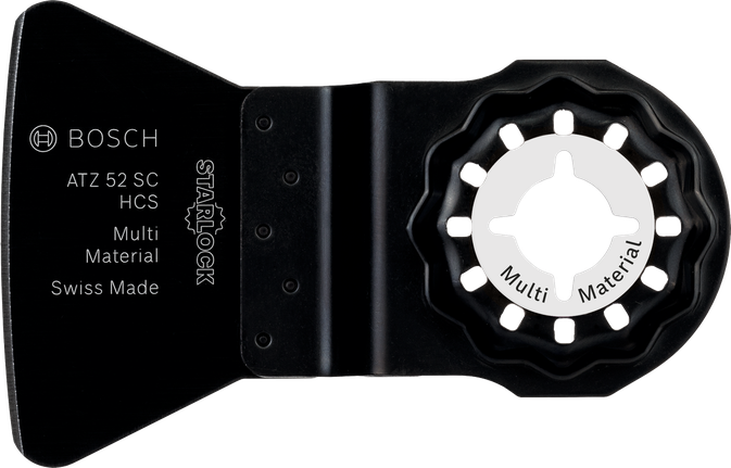เครื่องเซาะ HCS ATZ 52 SC, แข็งเกร็ง ใบขูดวัสดุหลายชนิด Bosch Starlock ATZ 52 SC.