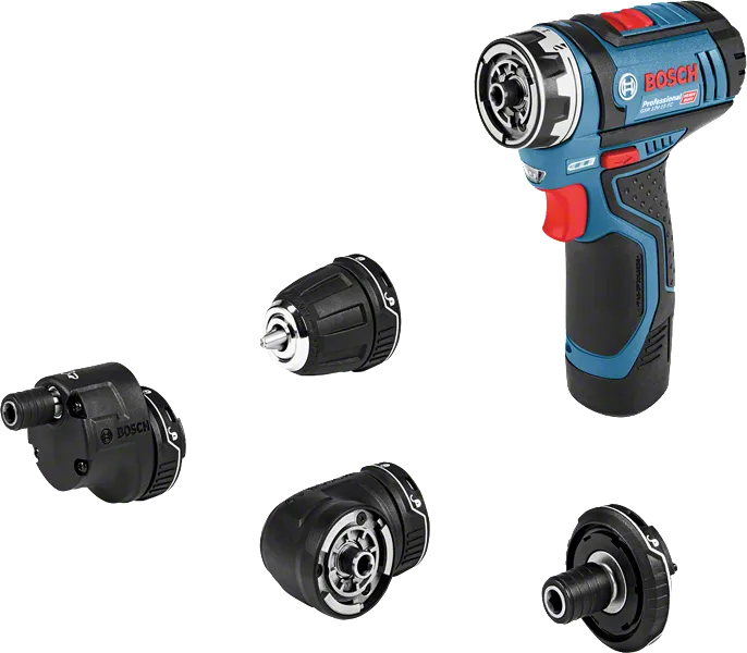 ชุดสว่านไร้สาย Bosch GSR 12V-15 FC พร้อมอุปกรณ์เสริม 4 ชิ้น.