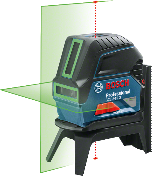 เครื่องมือวัดระดับเลเซอร์ Bosch GCL 2-15 G พร้อมลำแสงสีเขียว.