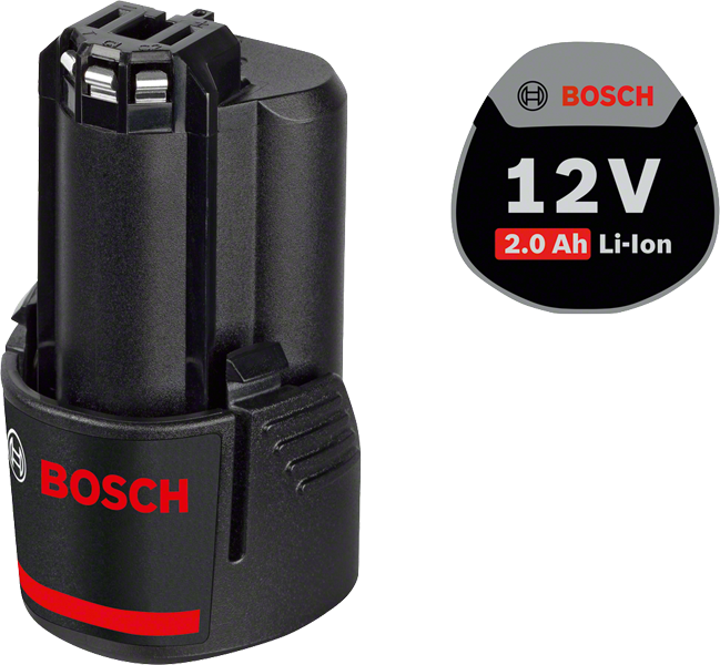 ชุดแบตเตอรี่ลิเธียมไออน Bosch 12V 2.0Ah.