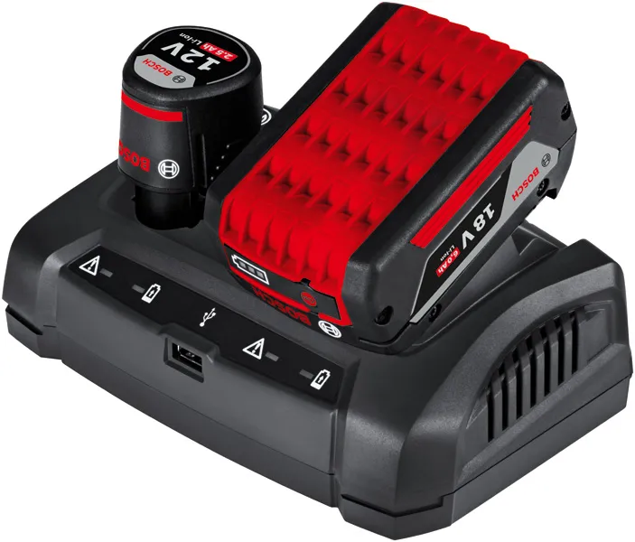 เครื่องชาร์จ Bosch GAX 18V-30 สำหรับแบตเตอรี่ 12V และ 18V