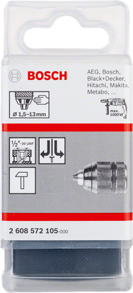Object #200251107: 2608572105_bo_pro_p_f_2 หัวจับดอกสว่านไร้กุญแจ Bosch ขนาด 1.5–13 มม. สำหรับหลายยี่ห้อ