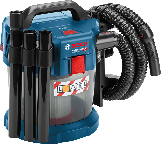 เครื่องดูดฝุ่นไร้สาย Bosch GAS 18V-10 L พร้อมท่อ.
