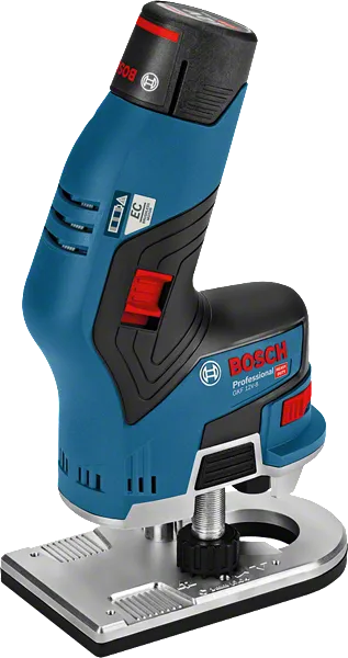 เราเตอร์ไร้สาย Bosch GKF 12V-8 ด้ามจับออกแบบตามหลักสรีรศาสตร์.