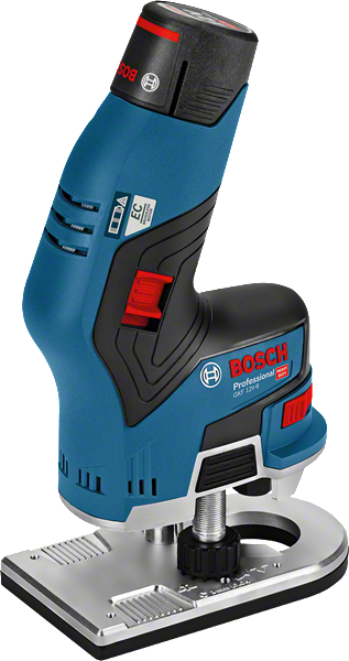 เราเตอร์ไร้สาย Bosch GKF 12V-8 ด้ามจับออกแบบตามหลักสรีรศาสตร์.