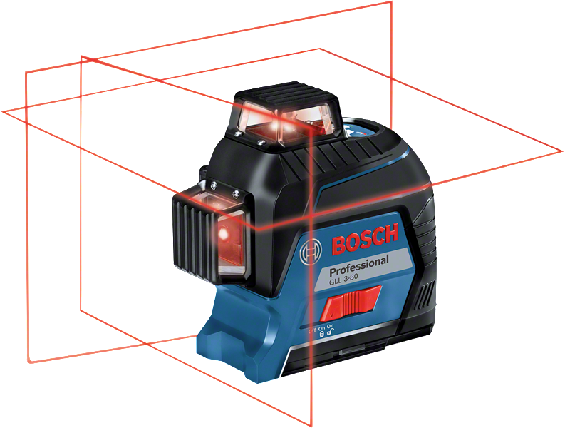 เครื่องมือปรับระดับเลเซอร์ Bosch GLL 3-80 พร้อมการฉายเส้น 360°.