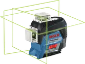 เครื่องมือวัดระดับเลเซอร์ Bosch GLL 3-80 CG พร้อมเส้นสีเขียว.