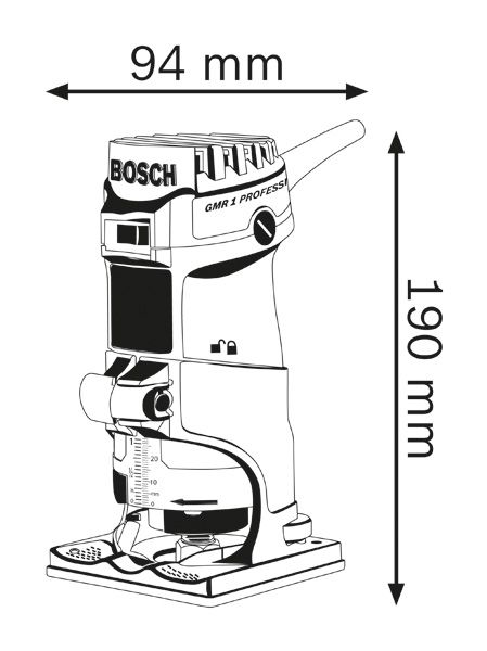 ขนาดเครื่องเราเตอร์ปาล์ม.