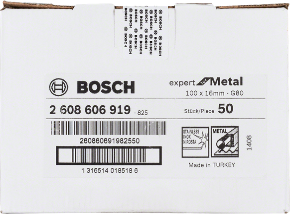 ใบตัดโลหะ Bosch Expert ขนาด 100x16มม. G80 กล่อง.