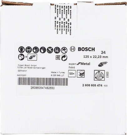 ใบตัด Bosch Expert Metal R444 125มม. สำหรับโลหะ.