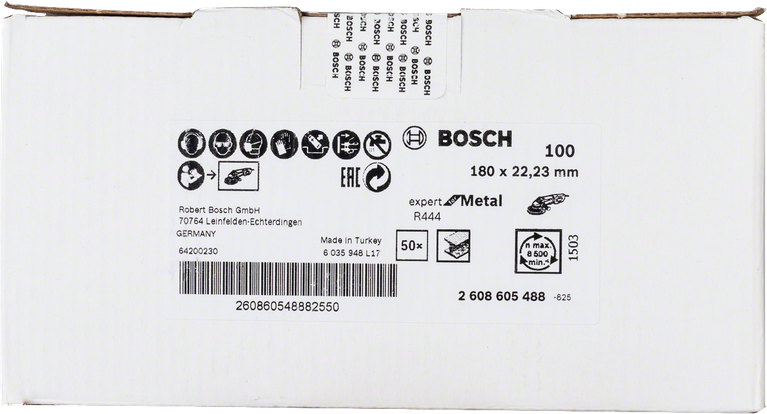 ใบตัดโลหะ Bosch Expert R444 กล่อง 180x22.23มม.