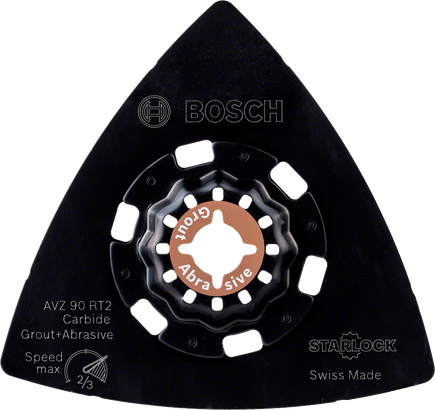 แผ่นขัดคาร์ไบด์ Bosch AVZ90RT2 สำหรับการขจัดคราบยาแนว.