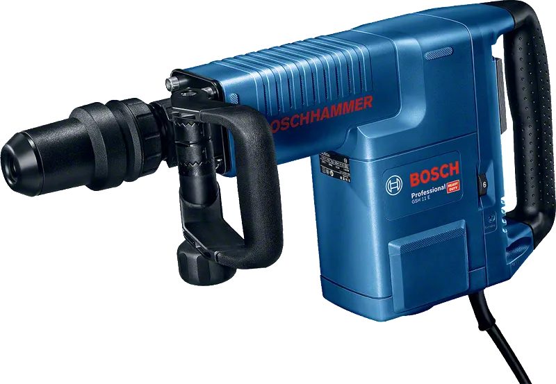 สว่านกระแทก Bosch GSH 11 E พร้อมด้ามจับออกแบบตามหลักสรีรศาสตร์.
