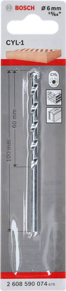 ดอกสว่านเจาะปูน Bosch CYL-1 ขนาด 6 มม.