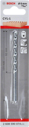 ดอกสว่านเจาะปูน CYL-1 ดอกสว่านเจาะปูน Bosch CYL-1 ขนาด 6มม. สำหรับคอนกรีต