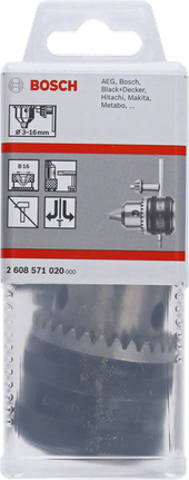 บรรจุภัณฑ์หัวจับดอกสว่าน Bosch 3/8″.