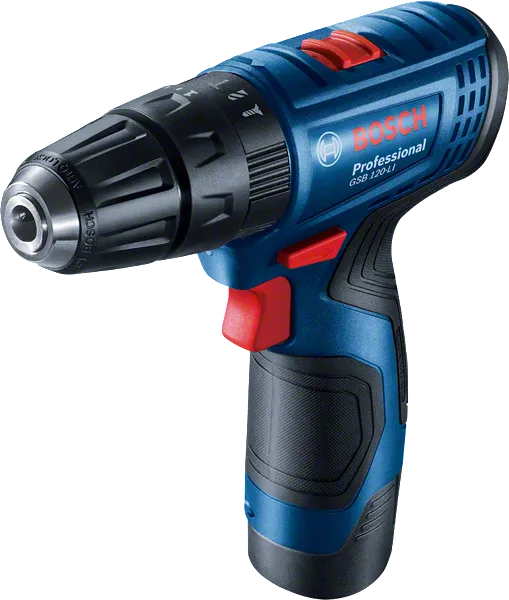 สว่านไขควงไร้สาย Bosch GSB 120-LI ด้ามจับออกแบบตามหลักสรีรศาสตร์.