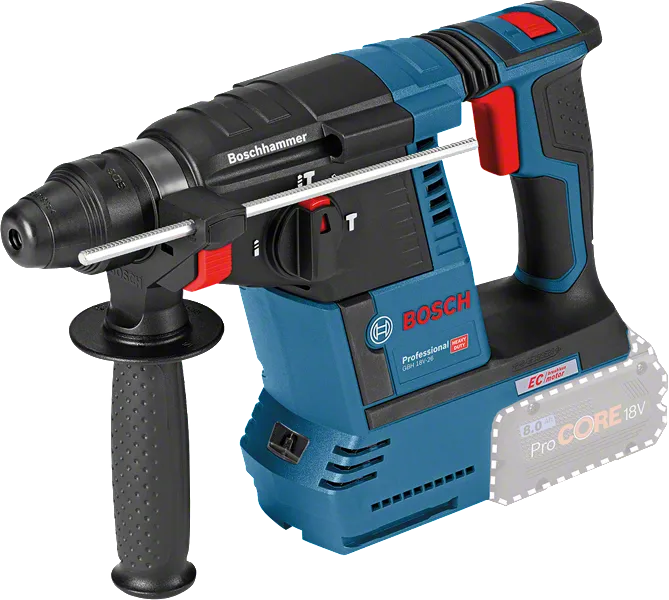 สว่านโรตารี่ Bosch GBH 18V-26 พร้อมด้ามจับด้านข้าง.