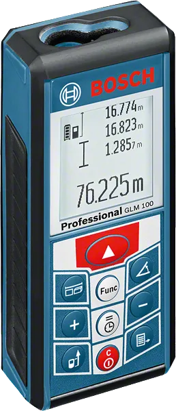 เครื่องวัดระยะเลเซอร์ Bosch GLM 100 พร้อมจอแสดงผลดิจิทัล