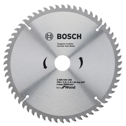 ใบเลื่อยวงกลม Bosch สำหรับงานไม้ ฟันเลื่อยทำจากทังสเตนคาร์ไบด์