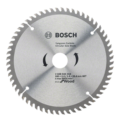 ใบเลื่อยวงกลมทังสเตนคาร์ไบด์ Bosch สำหรับงานไม้