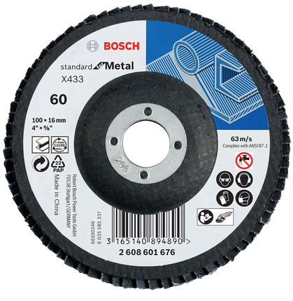 แผ่นขัดโลหะ Bosch X433 ขนาด 100 มม. G60