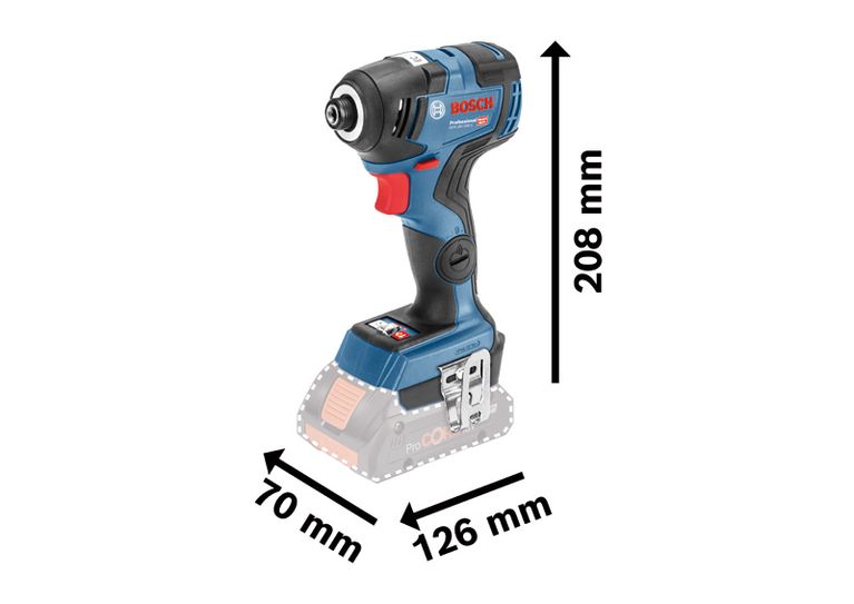 ไขควงกระแทกไร้สาย Bosch GDR 18V-200 C แรงบิดสูงสุด 200 นิวตันเมตร.