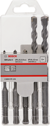 ชุดดอกสว่านโรตารี่ Bosch SDS plus-1 5 ชิ้น.