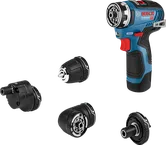 สว่าน Bosch GSR 12V-35 FC พร้อมหัวเปลี่ยนได้ 4 หัว.