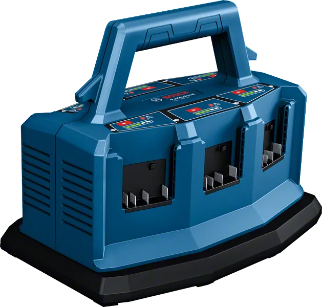 GAL 18V6-80 เครื่องชาร์จ Bosch GAL 18V6-80 พร้อมช่องใส่แบตเตอรี่ 6 ช่อง.